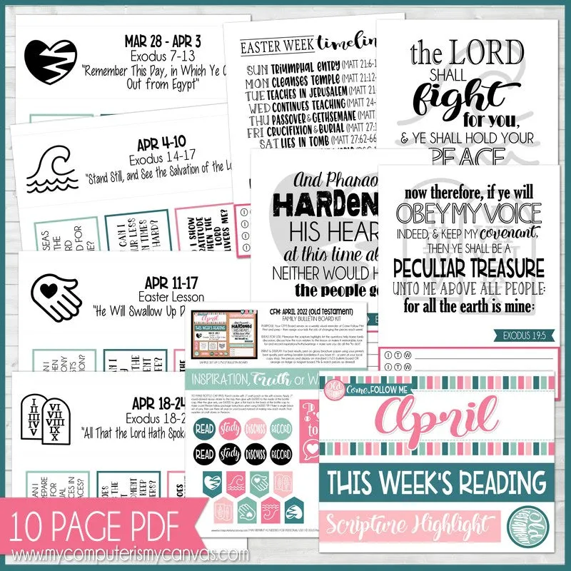 2022 CFM Old Testament Family Bulletin Board Kit {APRIL} PRINTABLE