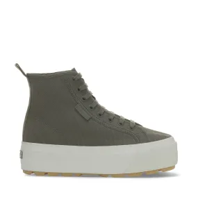 2708 High Top Tank Sneakers - Grey Greenish Avorio Pearl Gum