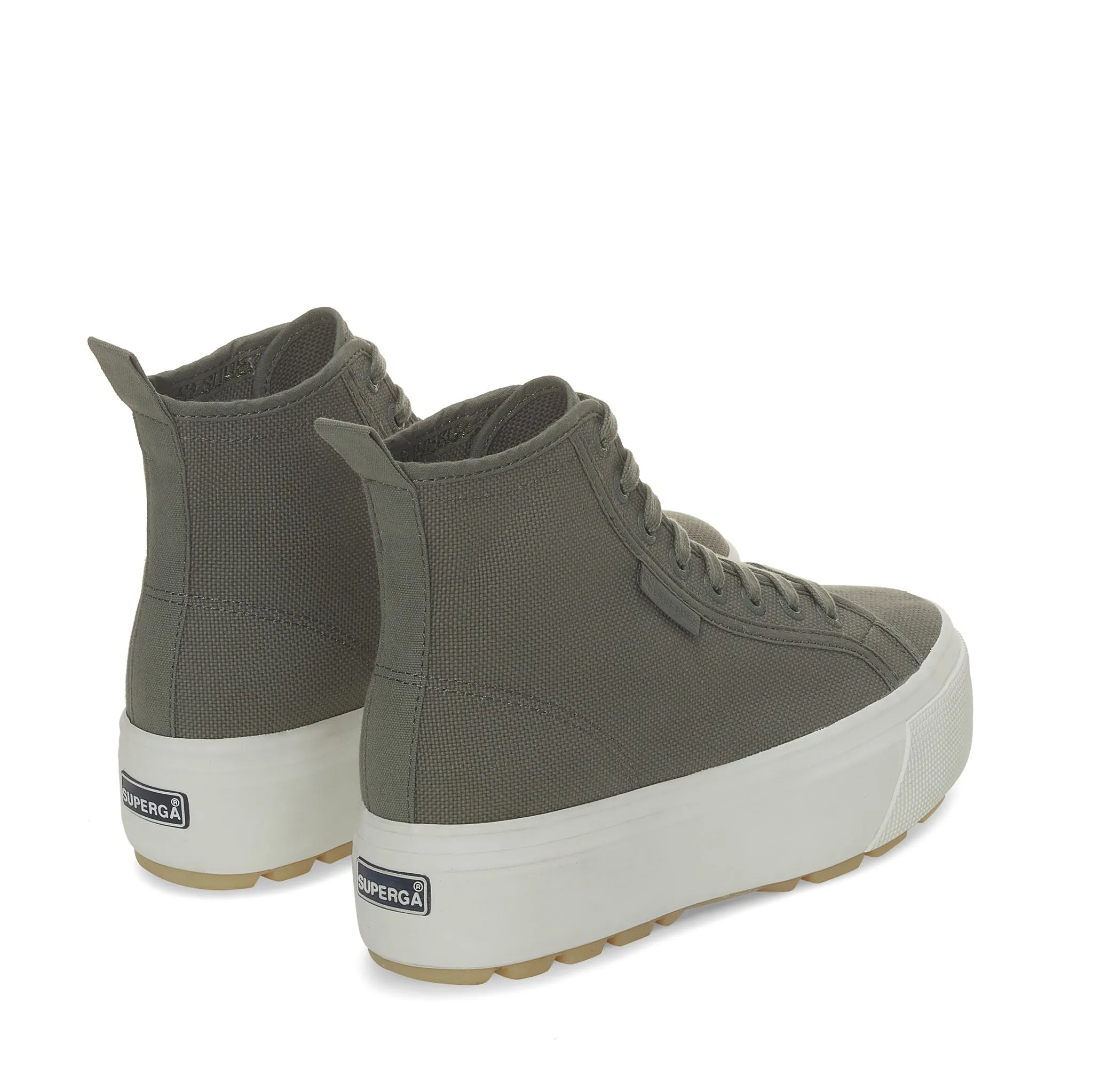 2708 High Top Tank Sneakers - Grey Greenish Avorio Pearl Gum