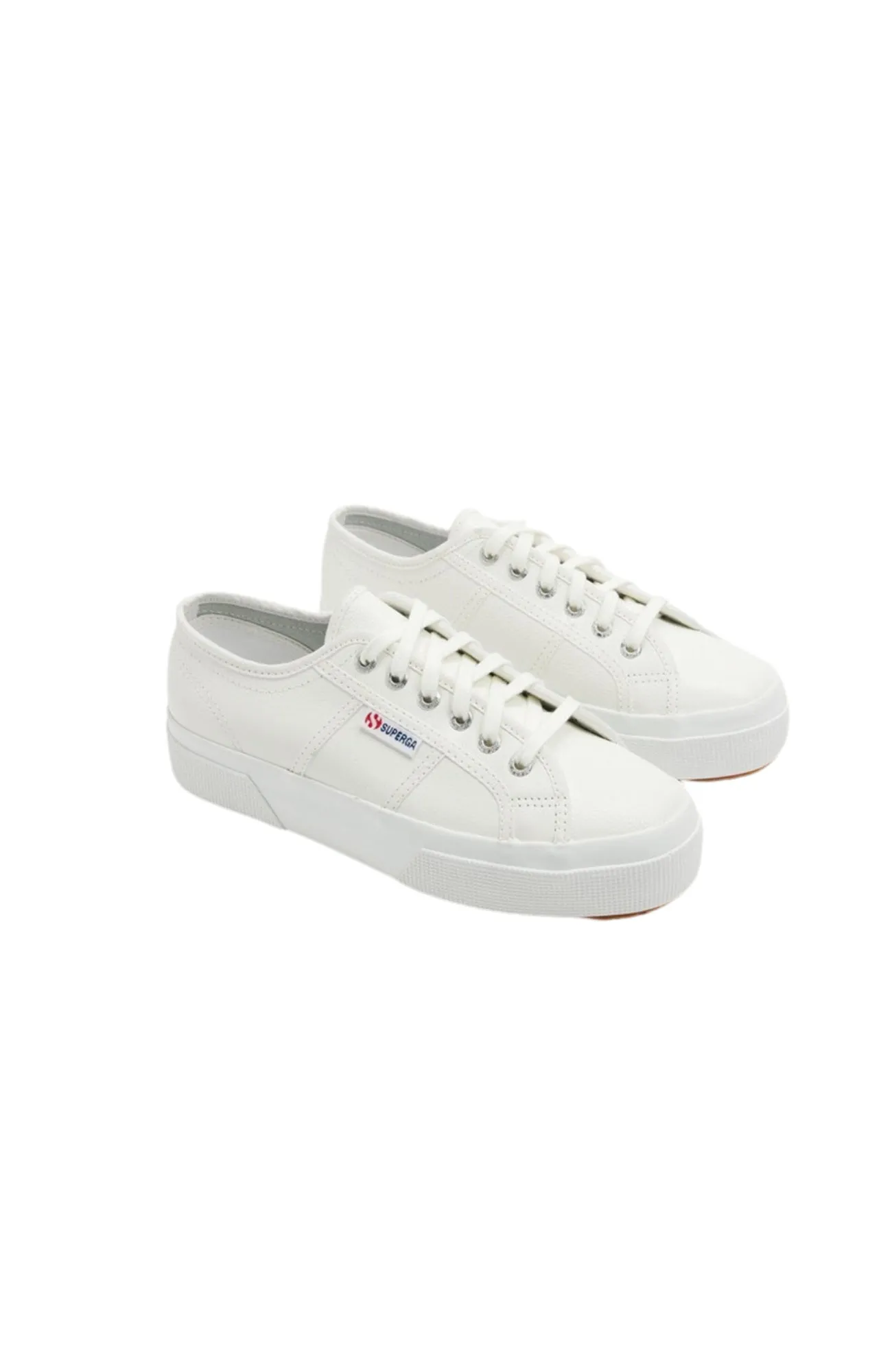 2740 Platform Tumbled Leather White