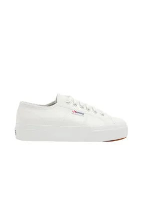 2740 Platform Tumbled Leather White