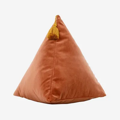 3D Velvet Triangle Throw Cushion