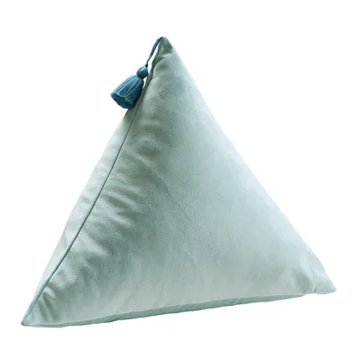 3D Velvet Triangle Throw Cushion