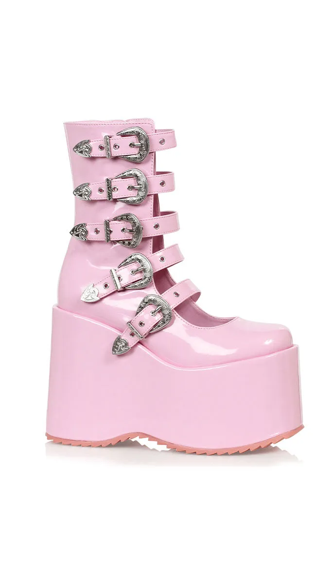 5" Chunky Platform Buckle Boot