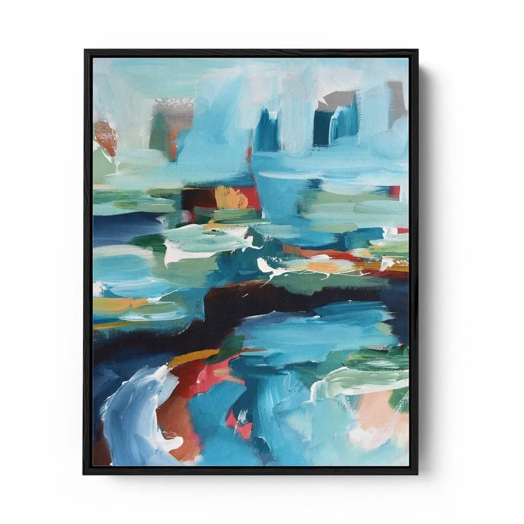 Abstract 353 Framed Canvas