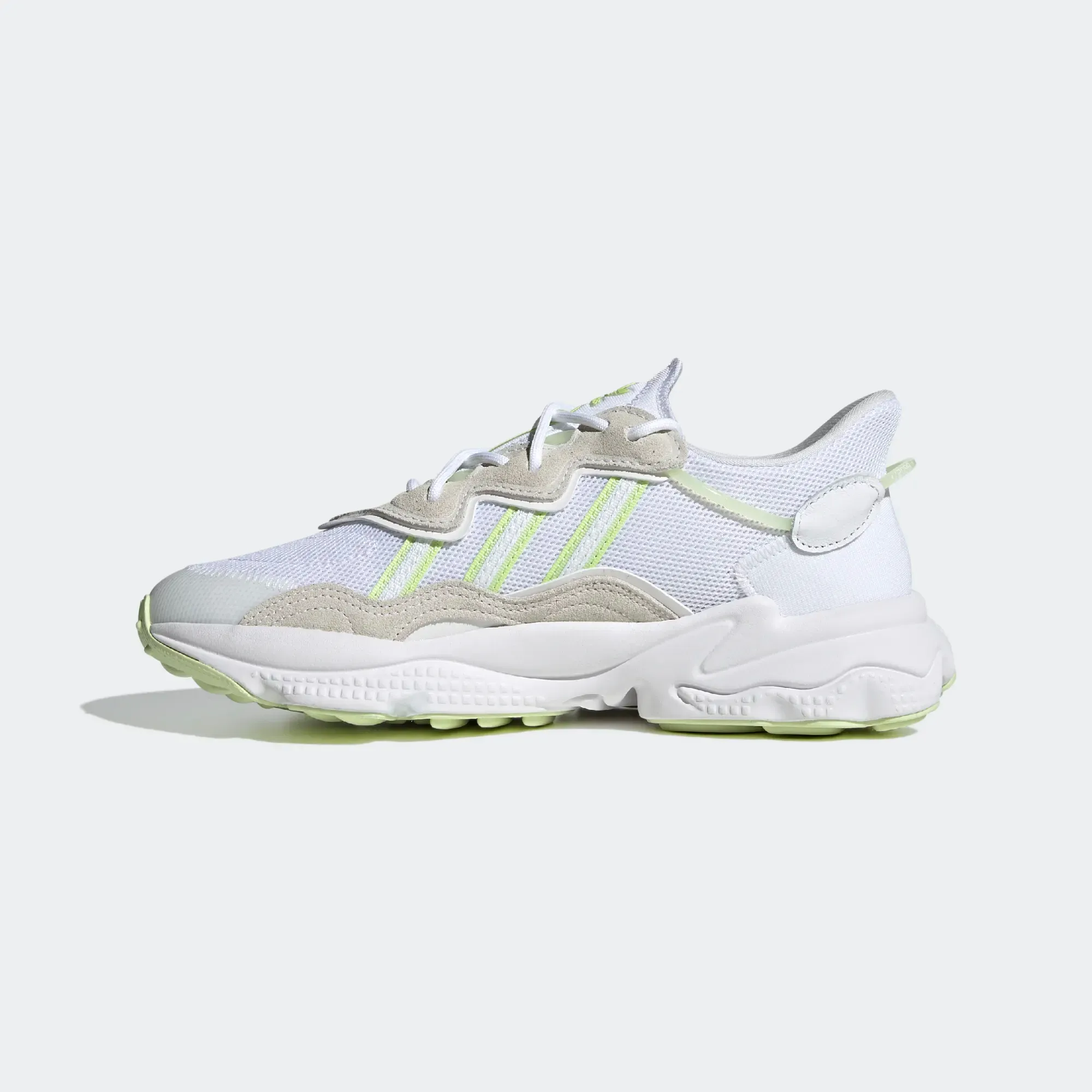 Adidas Women's Ozweego Shoes - Cloud White / Almost Lime / Pulse Lime