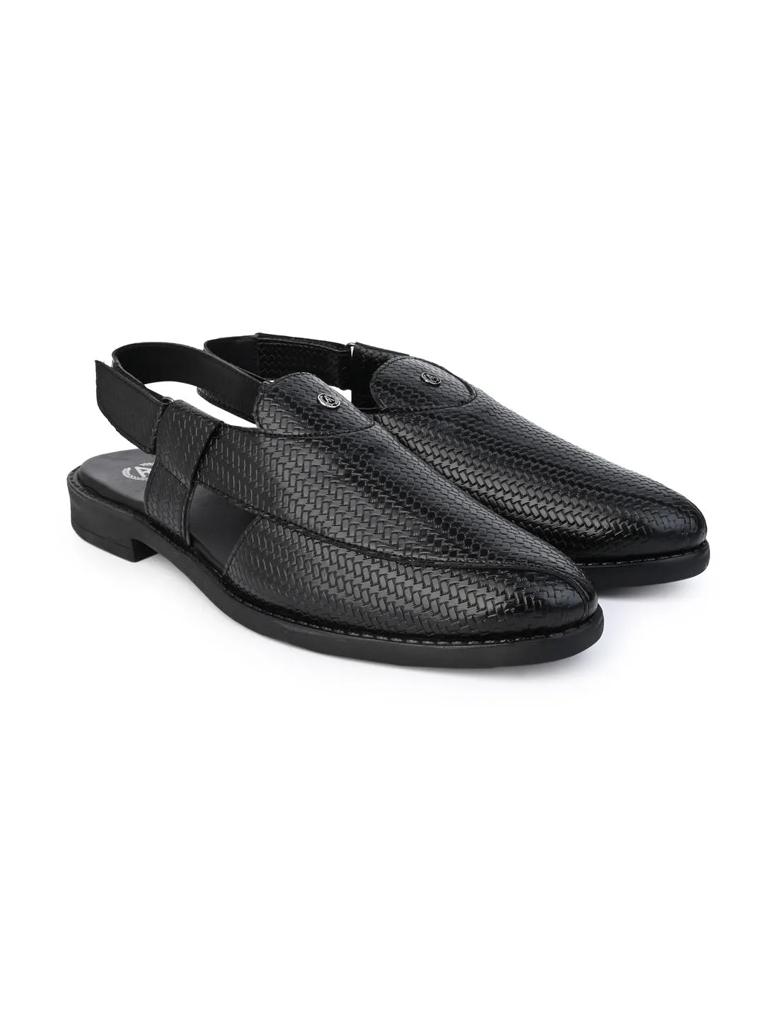 Alberto Torresi Textured Peshawari Sandal With Padded Insole