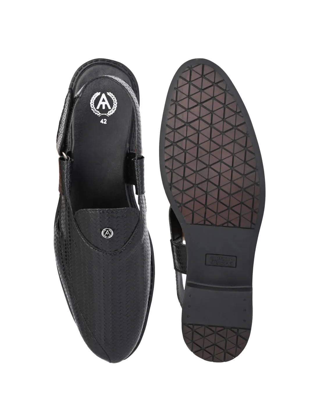 Alberto Torresi Textured Peshawari Sandal With Padded Insole