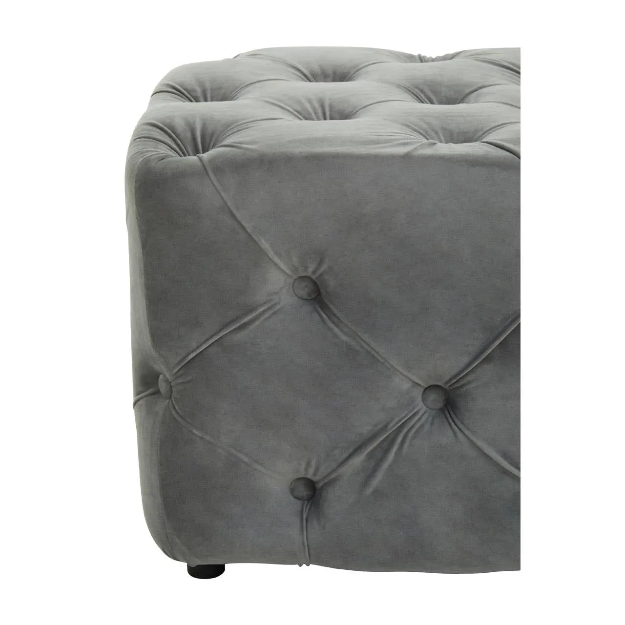 Alea Grey Velvet Bench