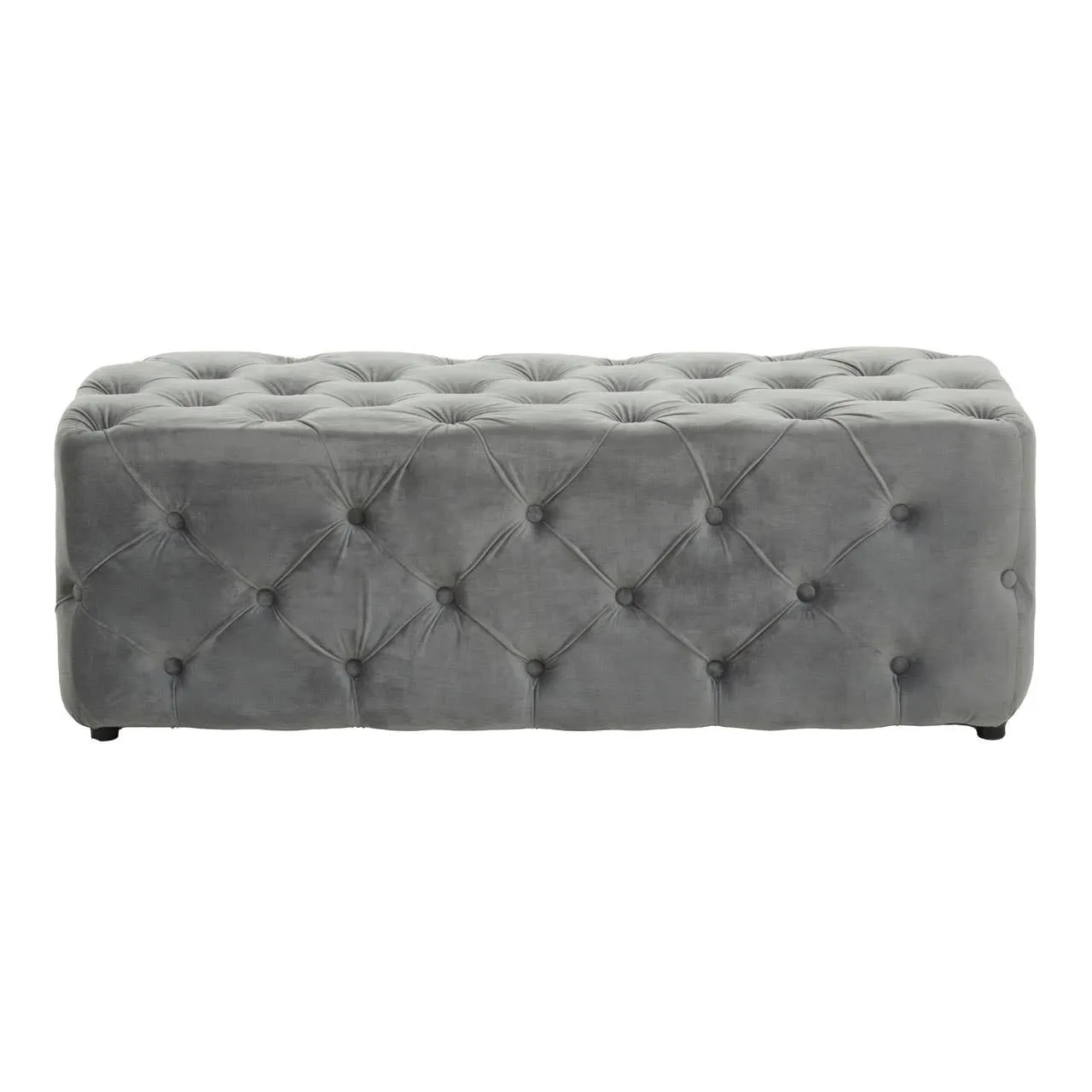 Alea Grey Velvet Bench