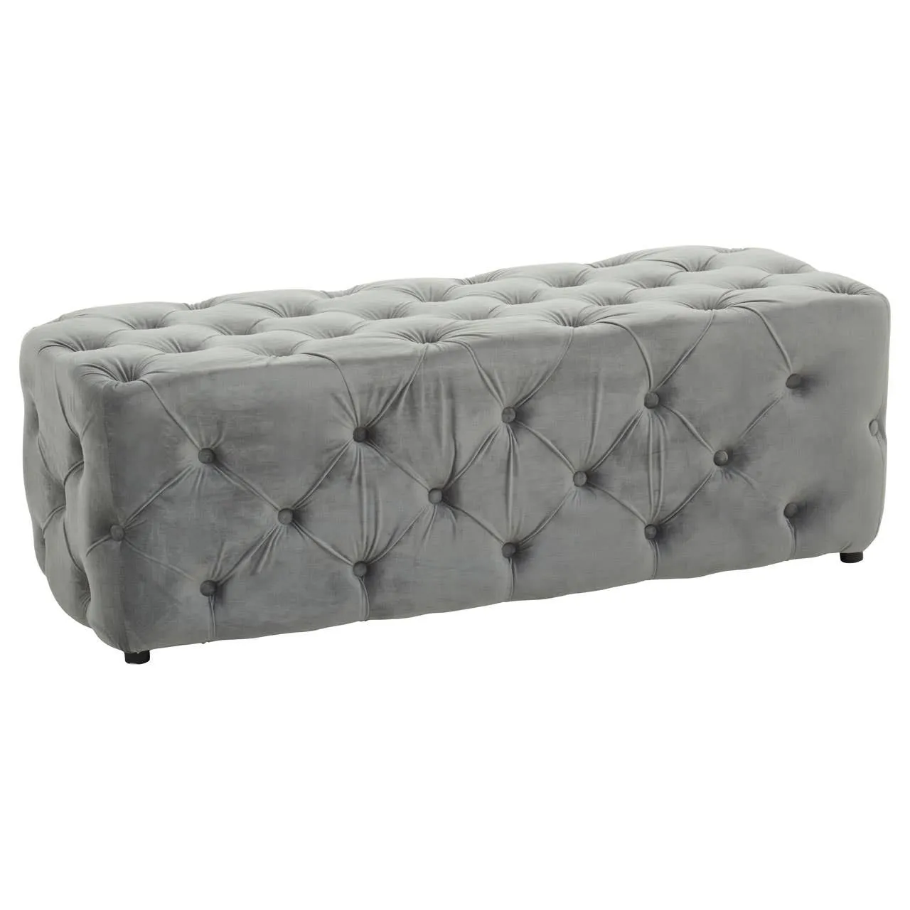 Alea Grey Velvet Bench