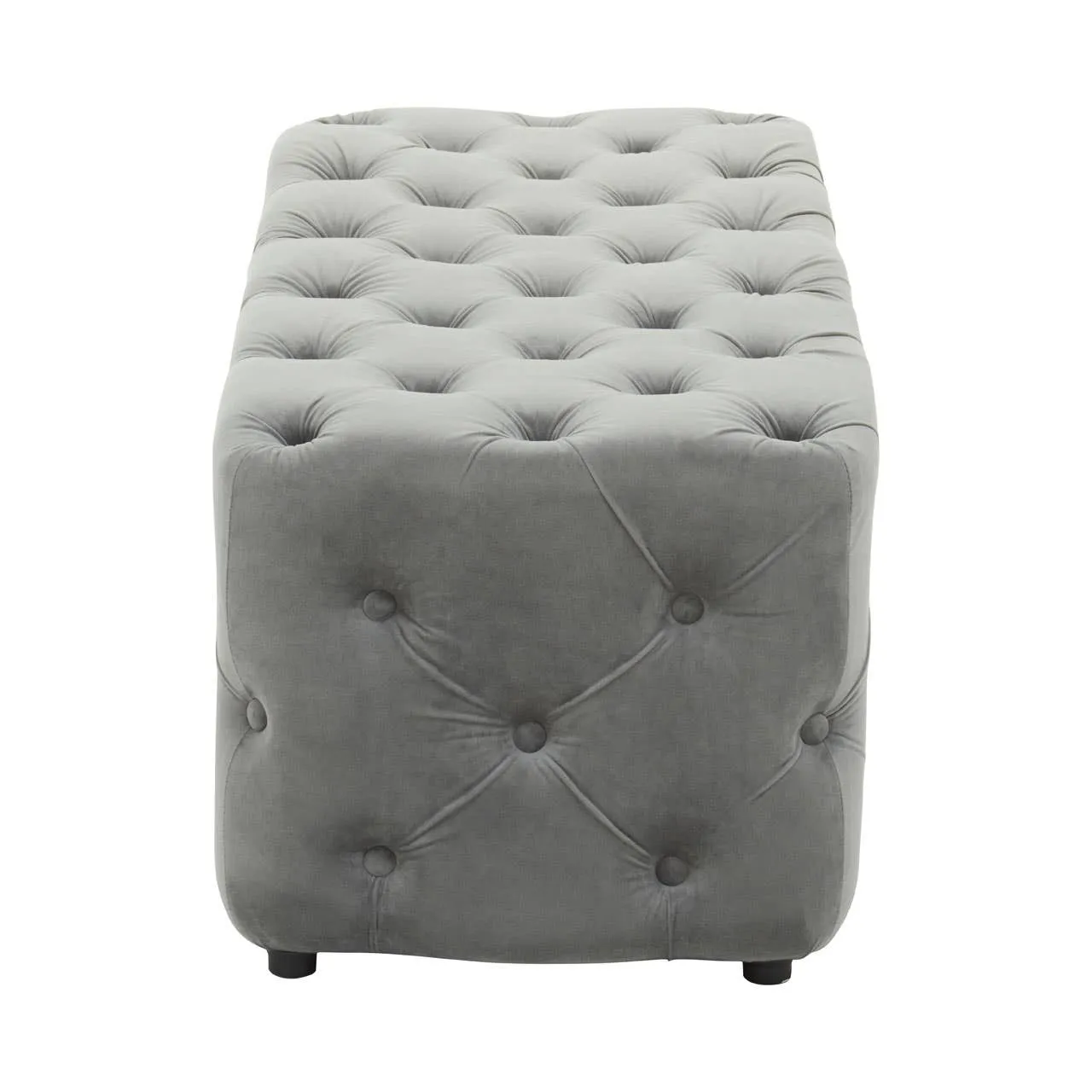 Alea Grey Velvet Bench