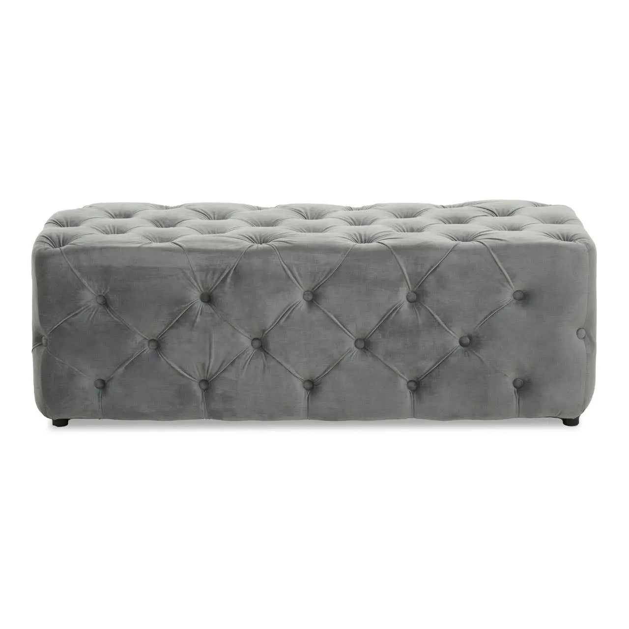 Alea Grey Velvet Bench