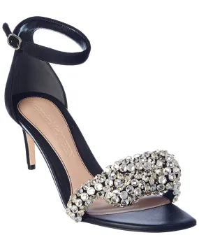 Alexander Mcqueen Crystal Embellished Suede Sandal