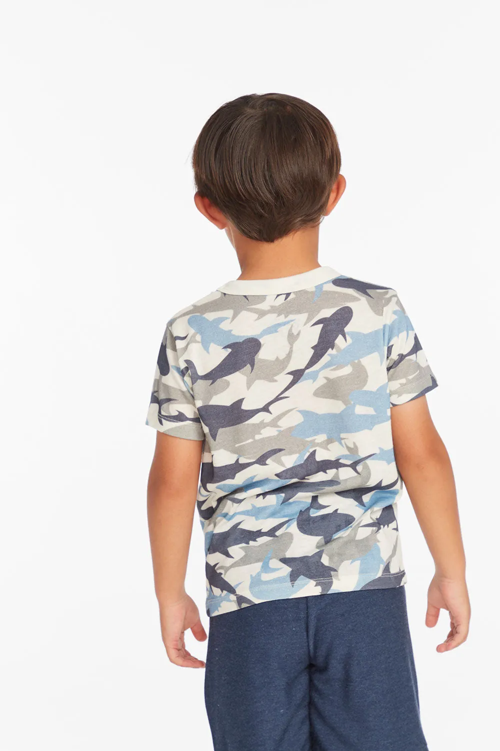 All Over Camo Shark Boys Tee