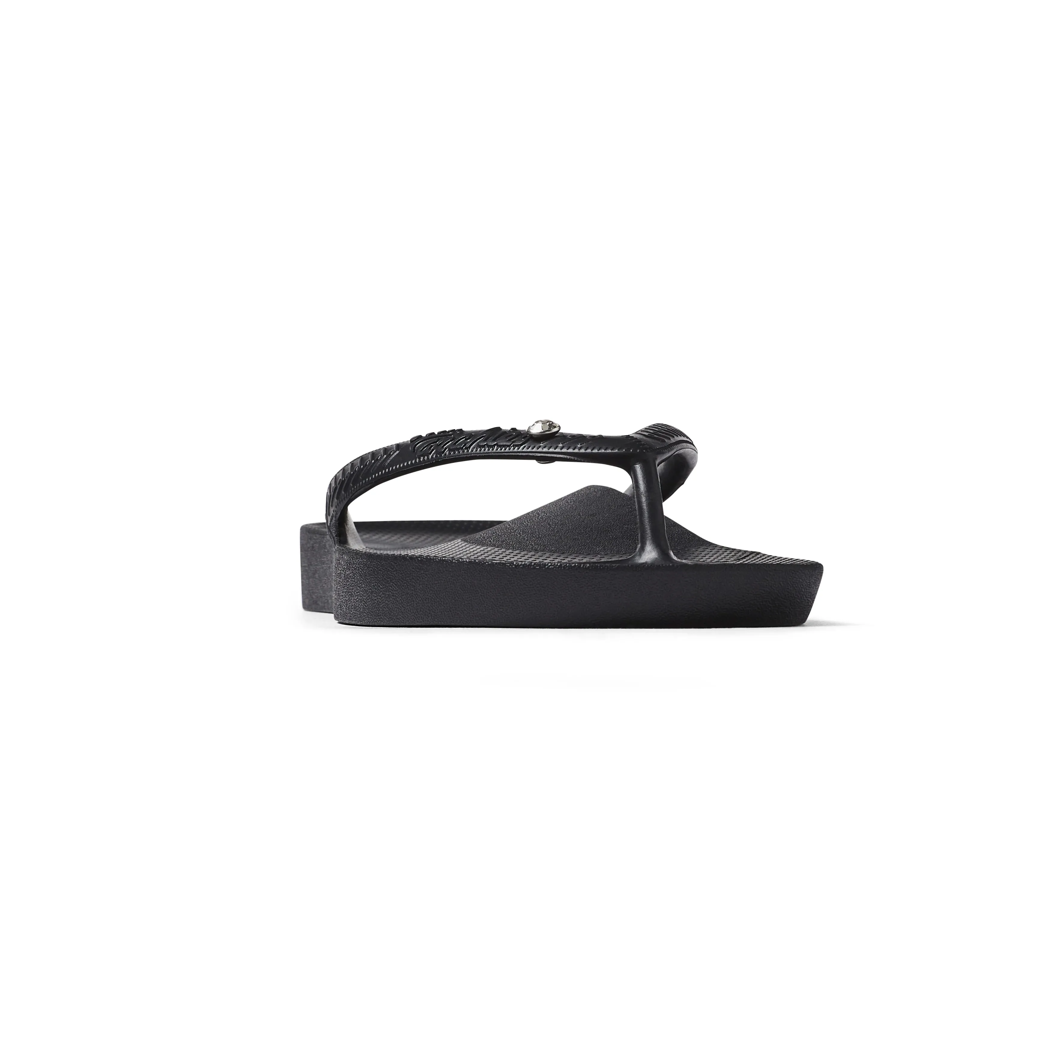 Archies Arch Support Flip Flops in Crystal Black