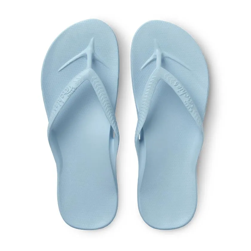 Archies Arch Support Flip Flops in Sky Blue