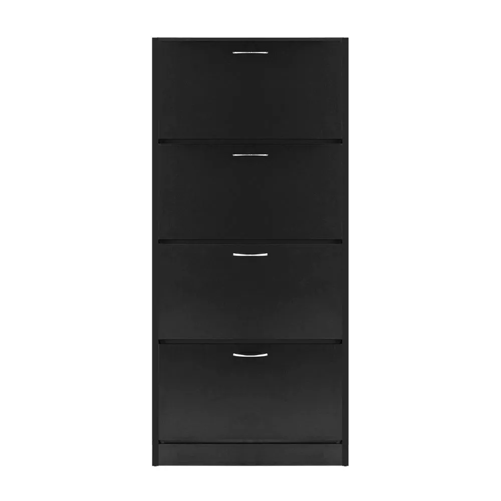 Artiss Shoe Cabinet Shoes Storage Rack Organiser 60 Pairs Black Shelf Drawer