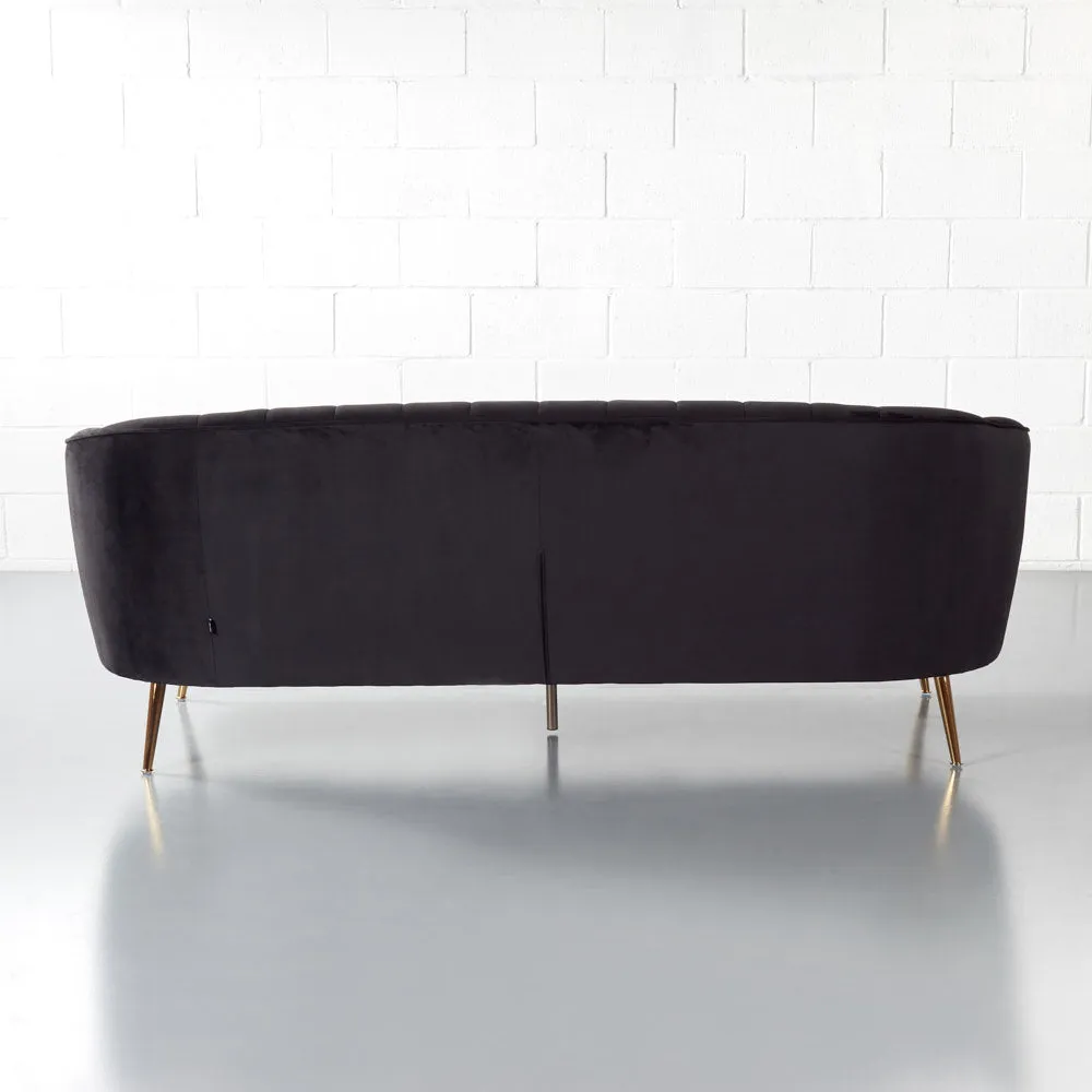 AUDREY - Black Velvet Sofa