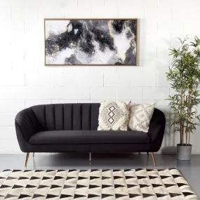 AUDREY - Black Velvet Sofa