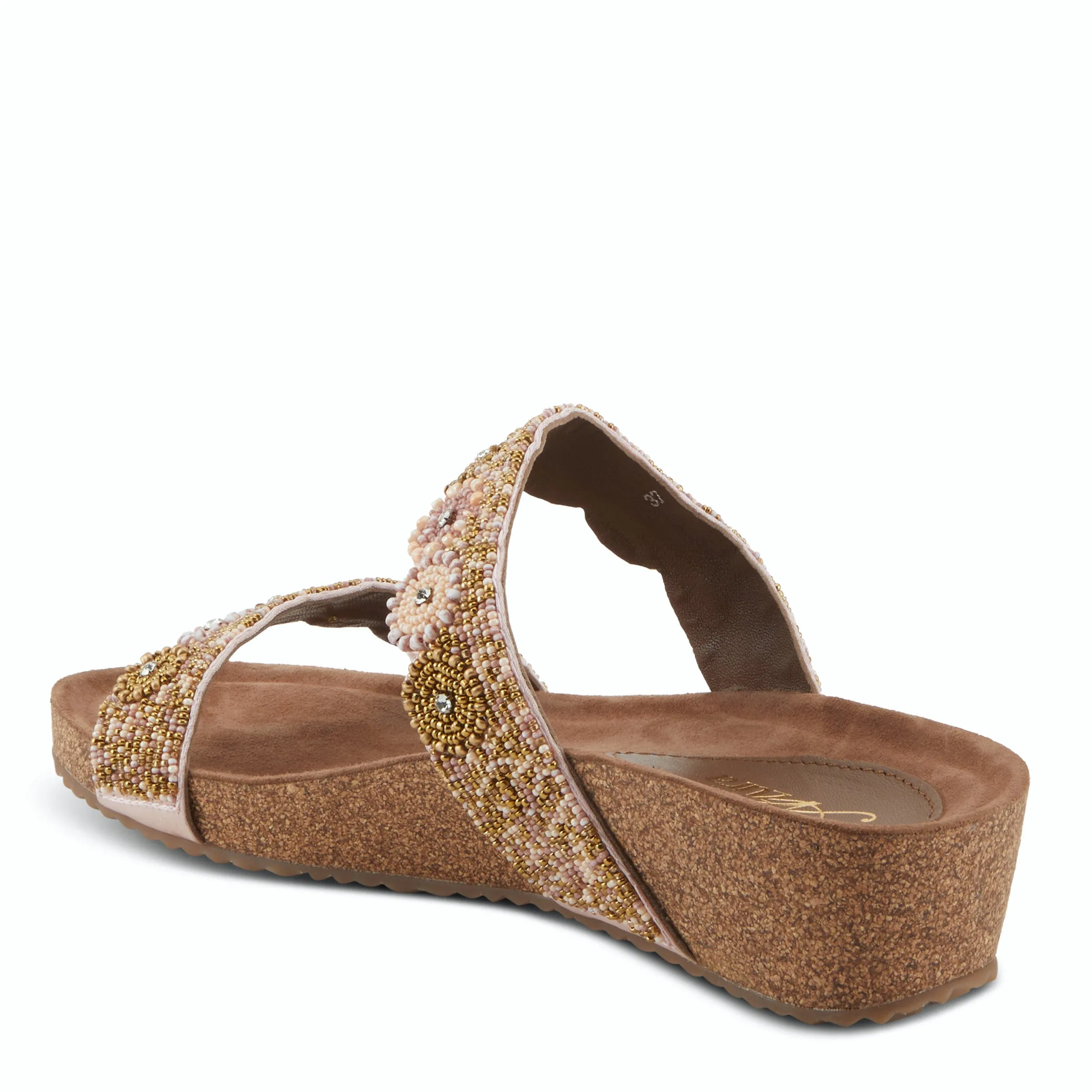 Azura Bahama Cork Wedge Multi Straps Sandal