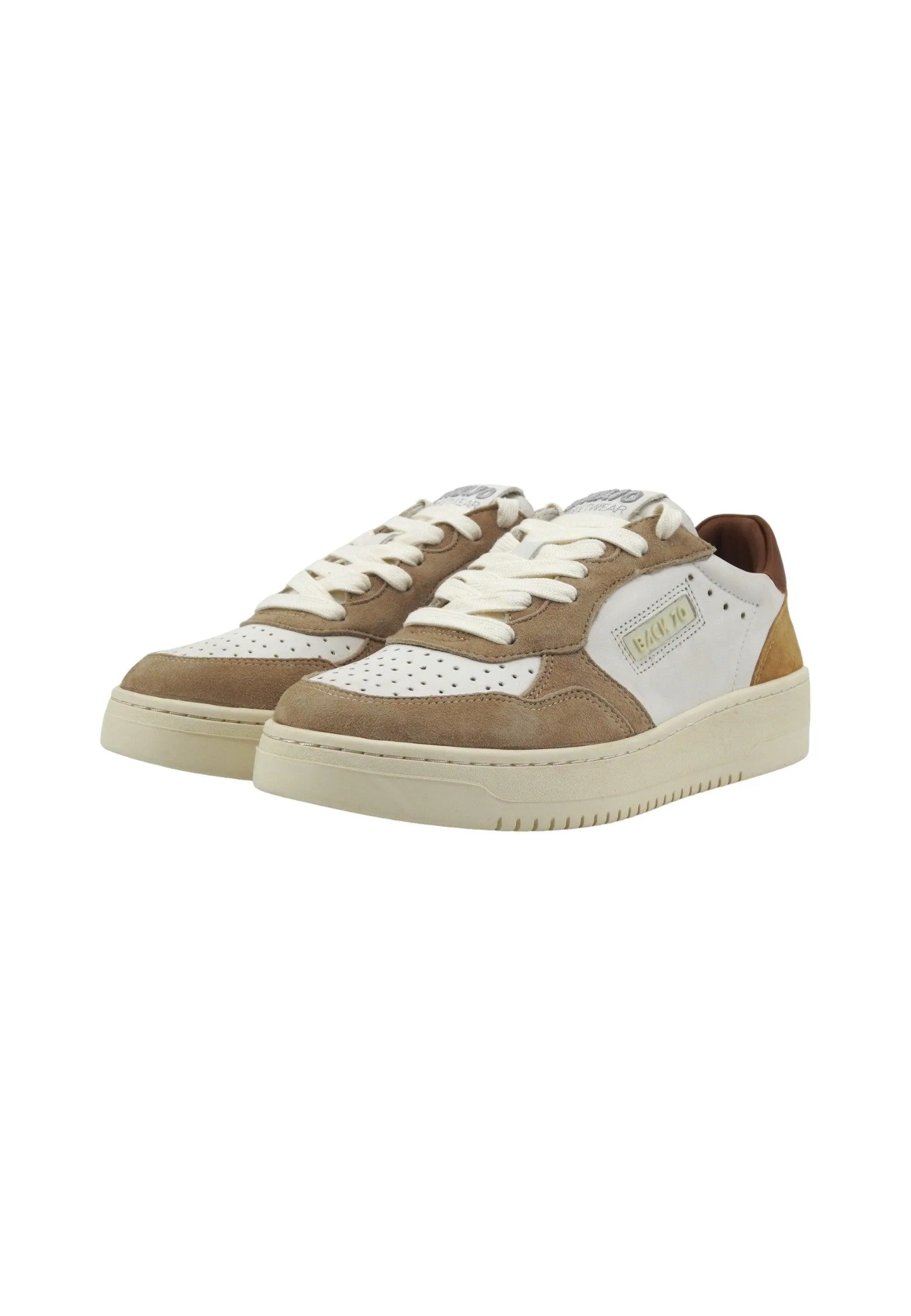 BACK70 Slam MV4 Sneaker Donna Cream Cuoio 108001-000704