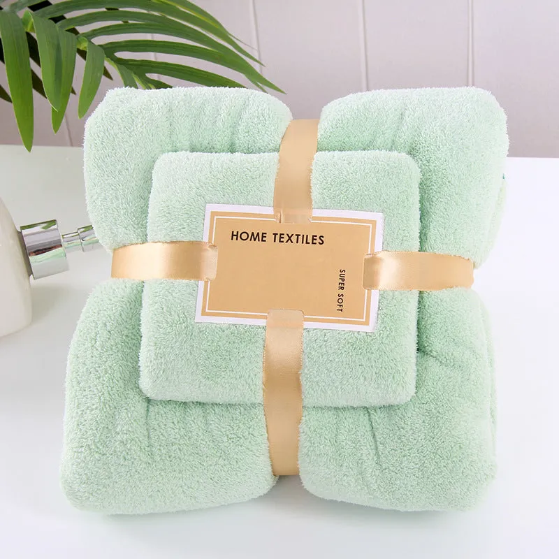 Bath towel set coral velvet customized