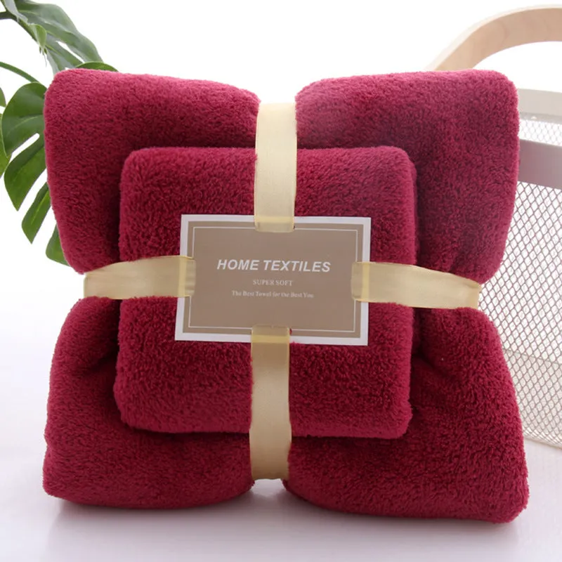 Bath towel set coral velvet customized