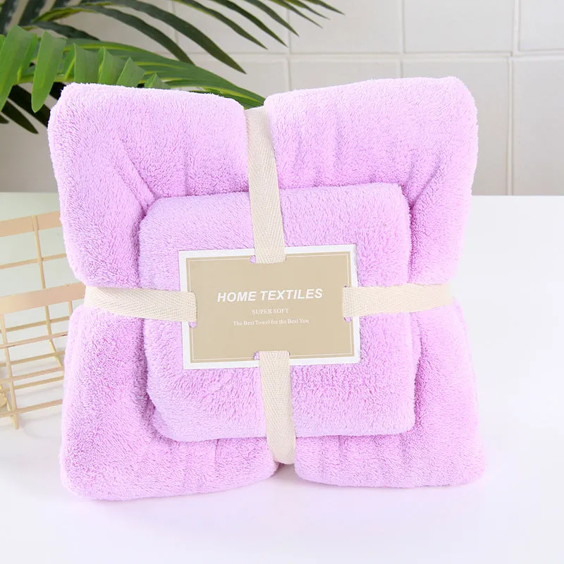 Bath towel set coral velvet customized