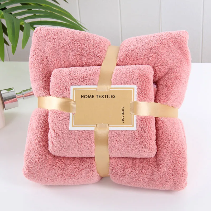 Bath towel set coral velvet customized