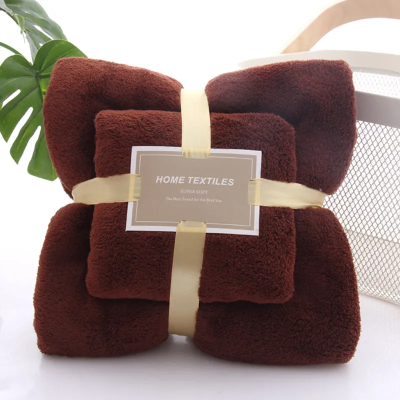 Bath towel set coral velvet customized