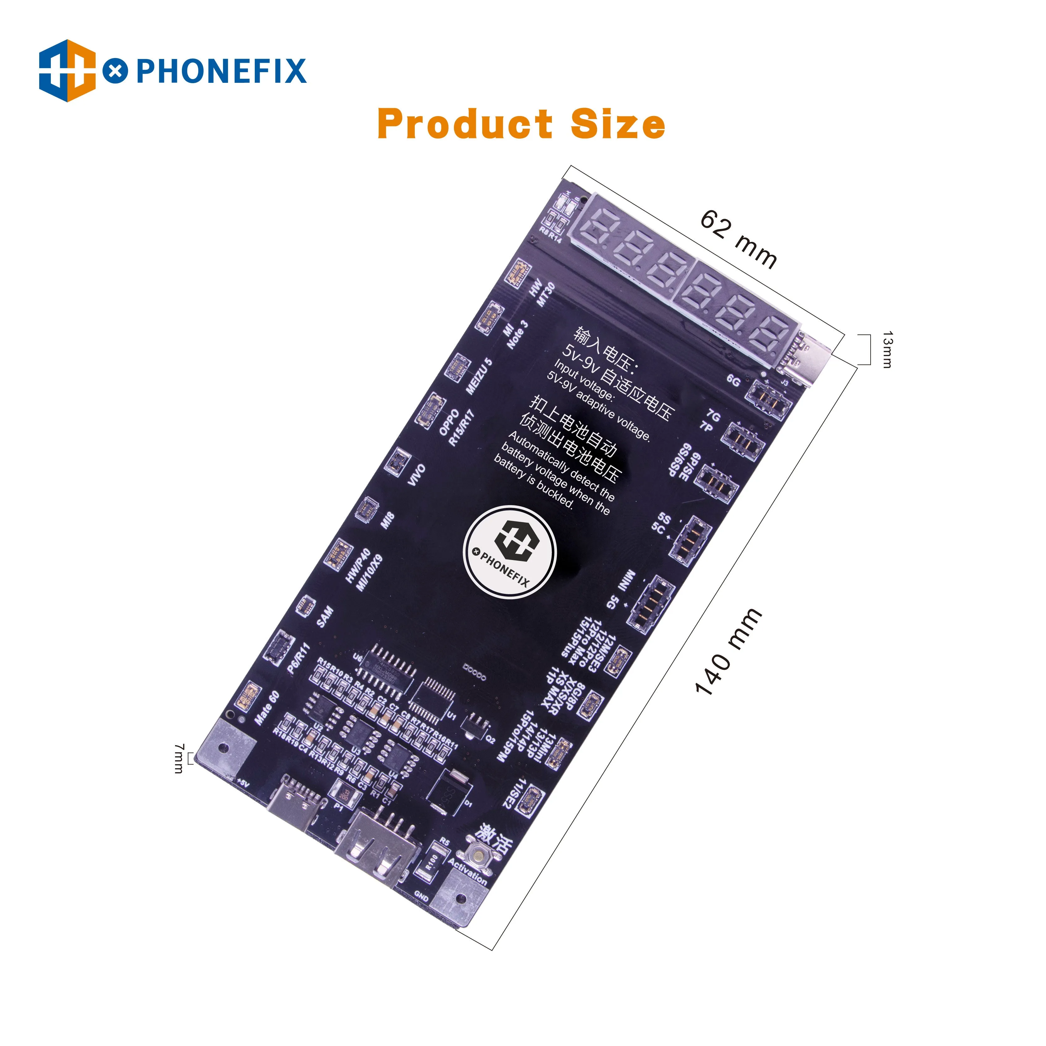 Battery Activation Board For iPhone 6-15 Pro Max Android Mate 60