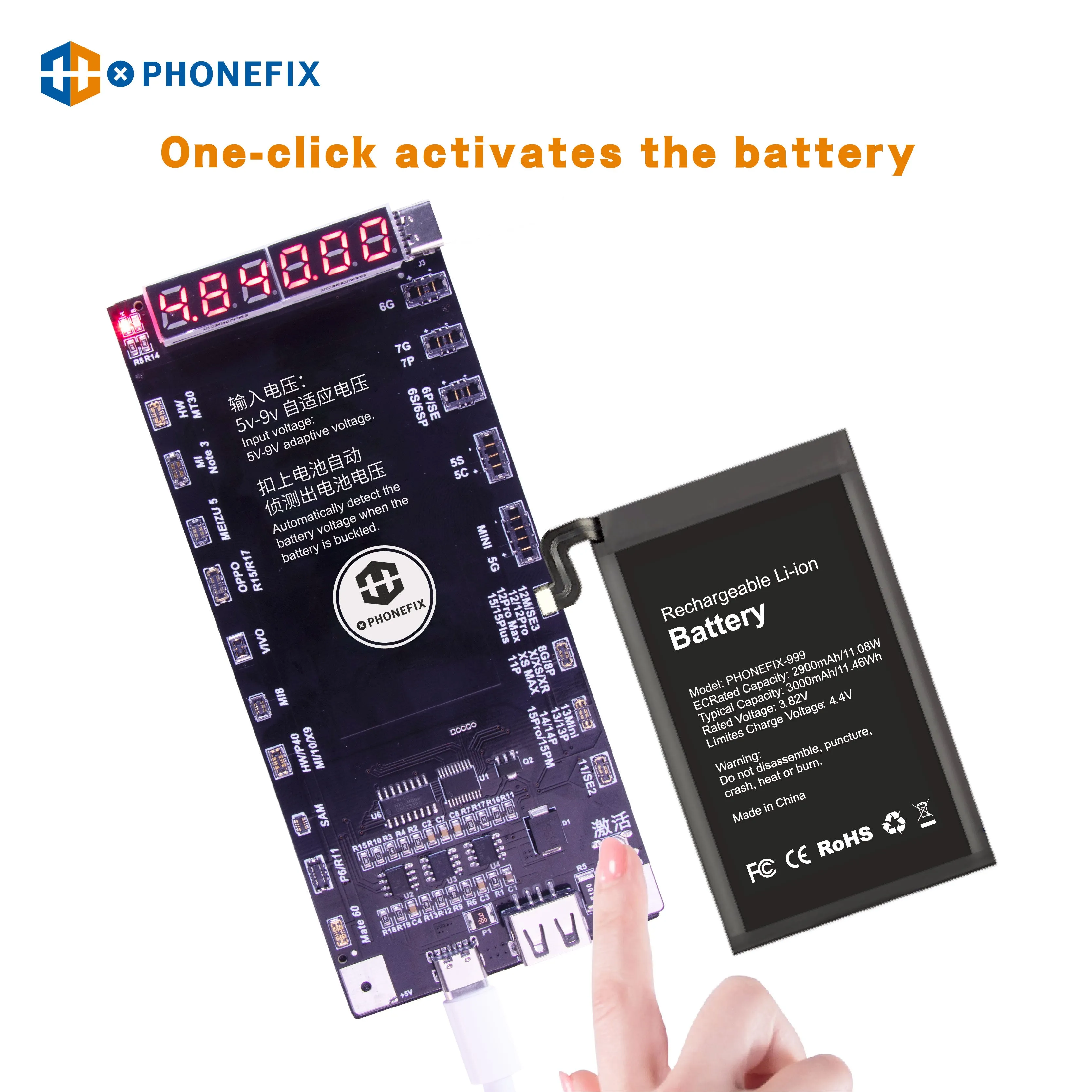 Battery Activation Board For iPhone 6-15 Pro Max Android Mate 60