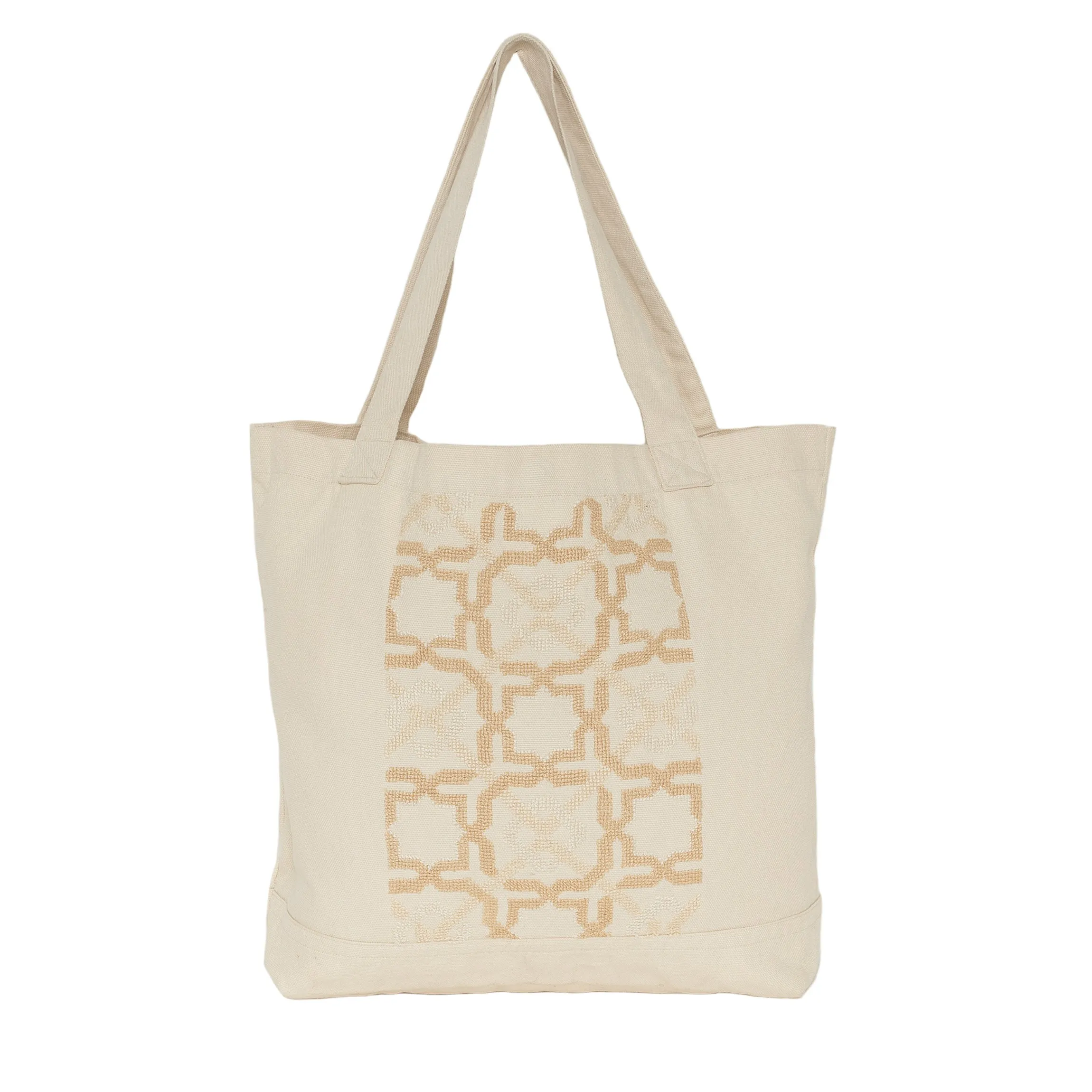 BEIGE CANVAS BAG ALHAMBRA