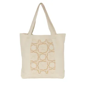 BEIGE CANVAS BAG ALHAMBRA