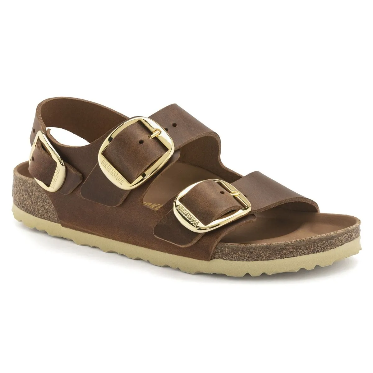 Birkenstock Women's Milano Big Buckle Cognac Oiled Leather