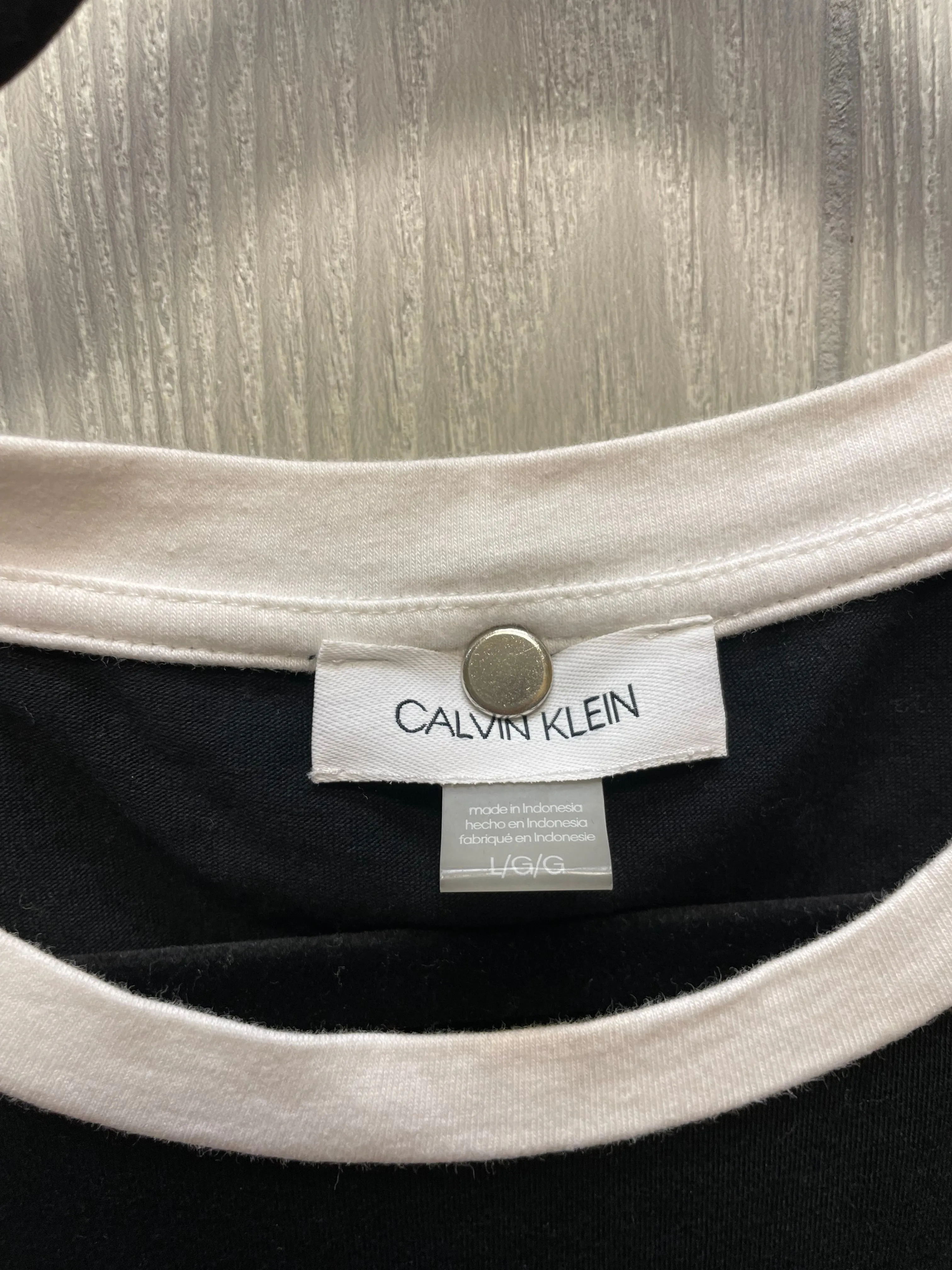 Black & White Dress Casual Short Calvin Klein, Size L