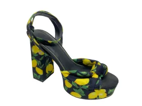 Black & Yellow Shoes Heels Platform Asos, Size 8