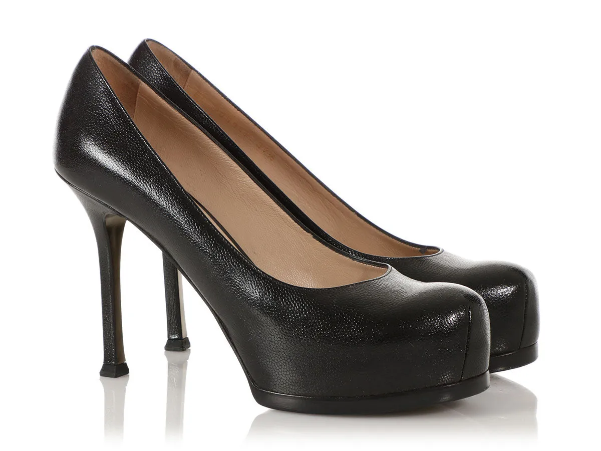 Black Tribtoo 80 Platform Pumps