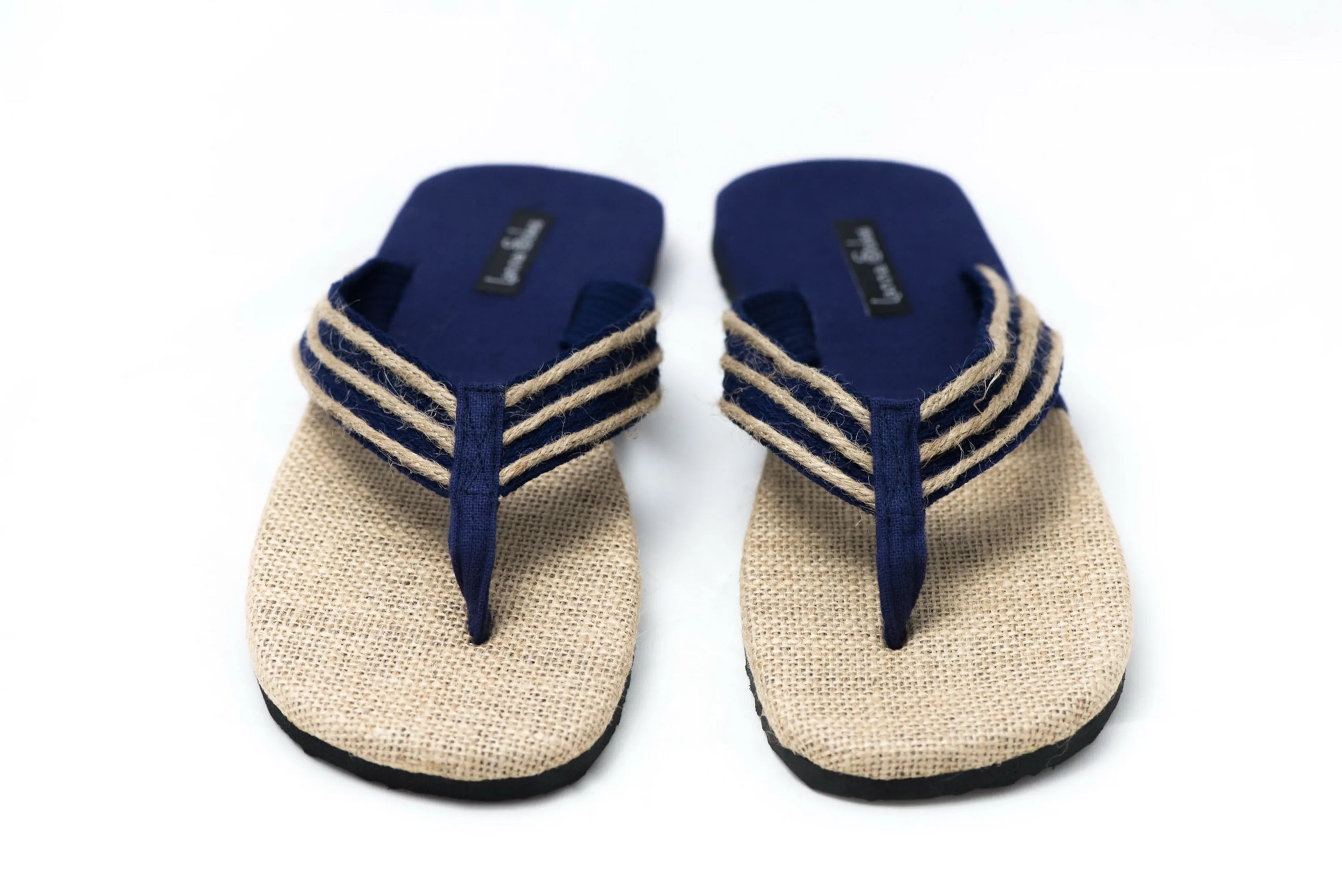 Blue Stripes Woven Flip Flops