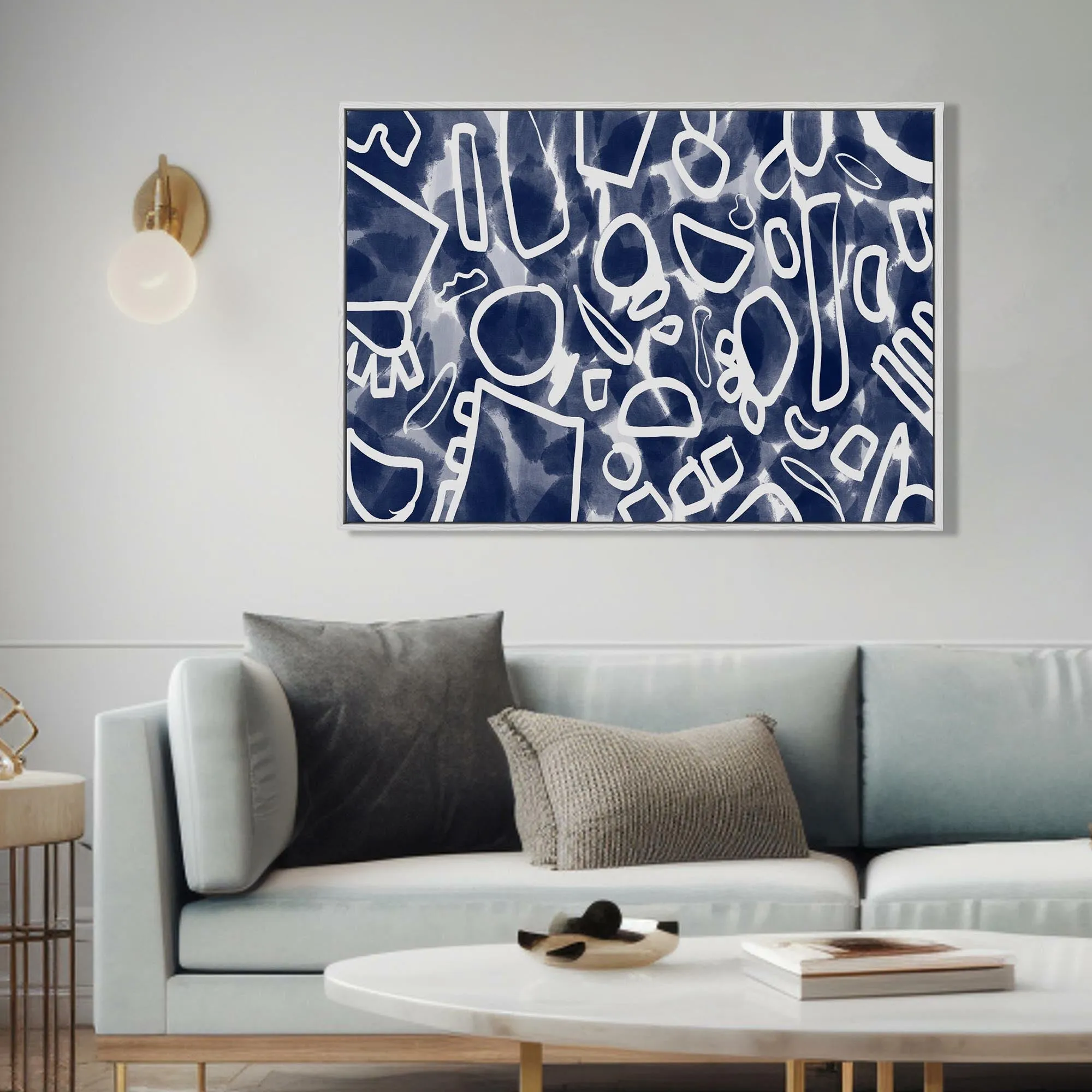 Blueprint II Framed Canvas