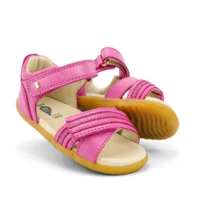 Bobux Step Up Magic Leather Toddlers Sandal Bright Pink