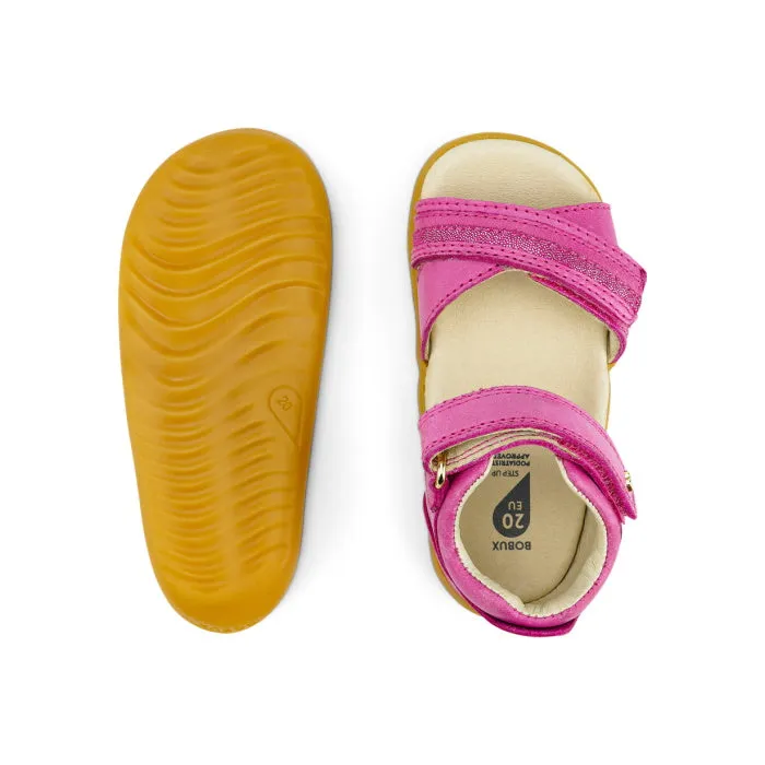 Bobux Step Up Magic Leather Toddlers Sandal Bright Pink