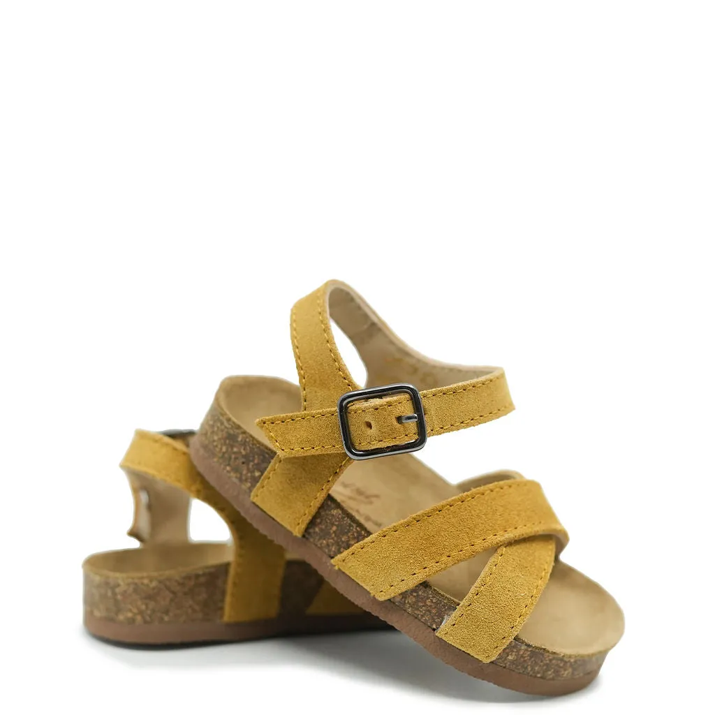 Bonpoint Mustard Criss Cross Baby Sandal