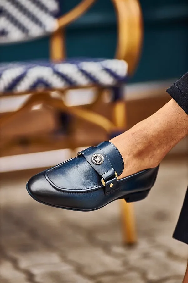 Brabion Levanzo Navy Blue Penny Loafers