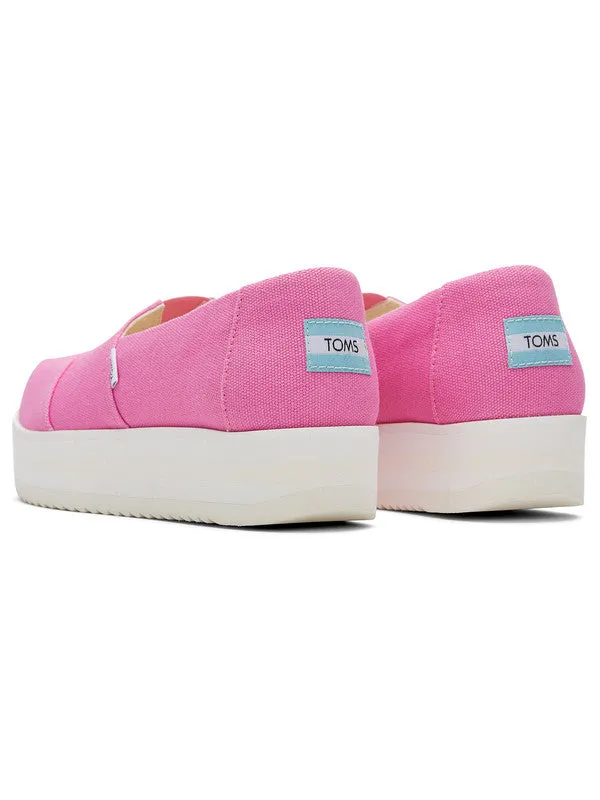 Canvas Platform Pink Shoes