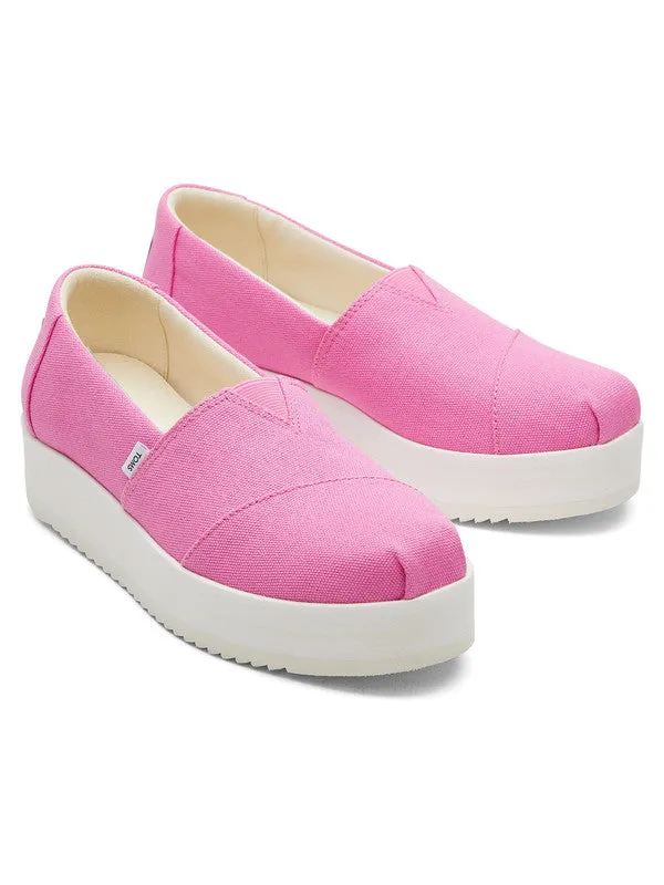 Canvas Platform Pink Shoes