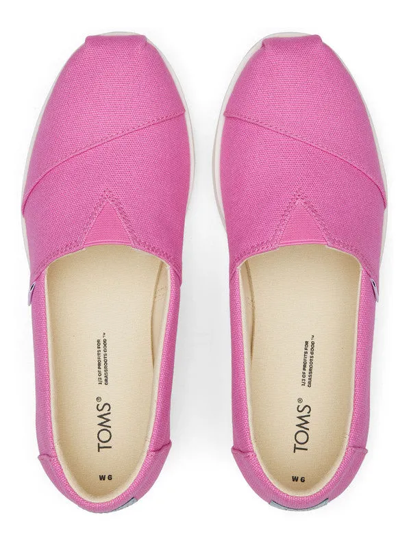 Canvas Platform Pink Shoes