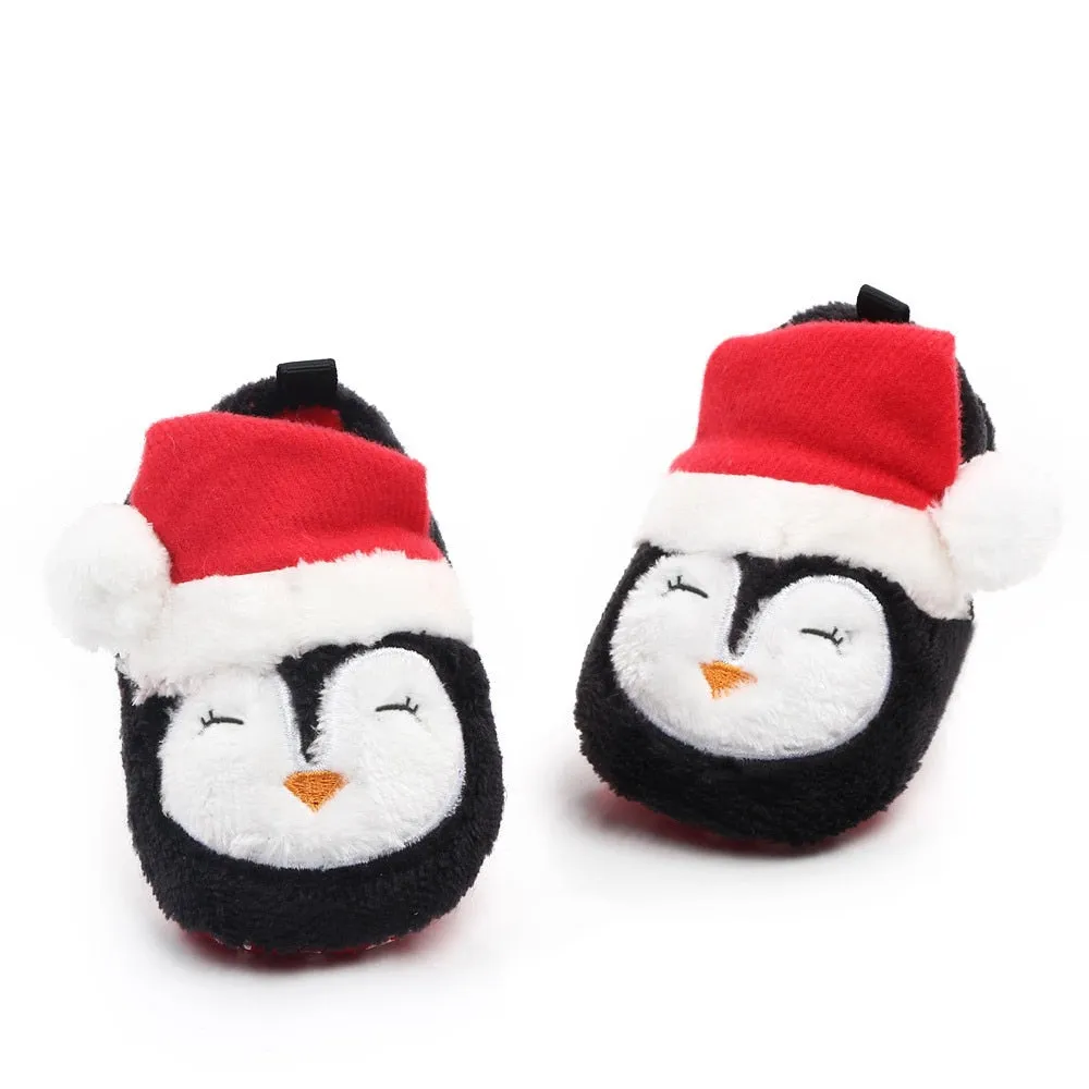 Christmas Warm Shoes Kids Toddler First Walkers Winter Baby Boys Girls Shoes Xmas Cosplay Cute Cartoon Kids Animal Shoes