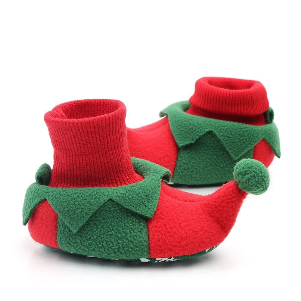 Christmas Warm Shoes Kids Toddler First Walkers Winter Baby Boys Girls Shoes Xmas Cosplay Cute Cartoon Kids Animal Shoes